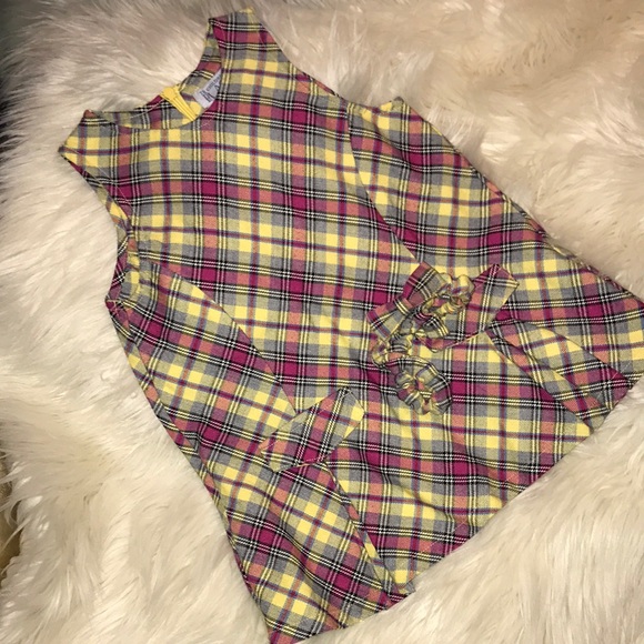 TCP PINK & Yellow plaid Dress w/ matching bow headband size 18 months - Picture 10 of 10